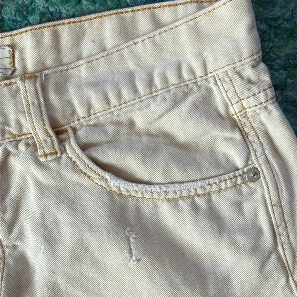 Set of 2 Free People Button-Front Frayed Jean Shorts